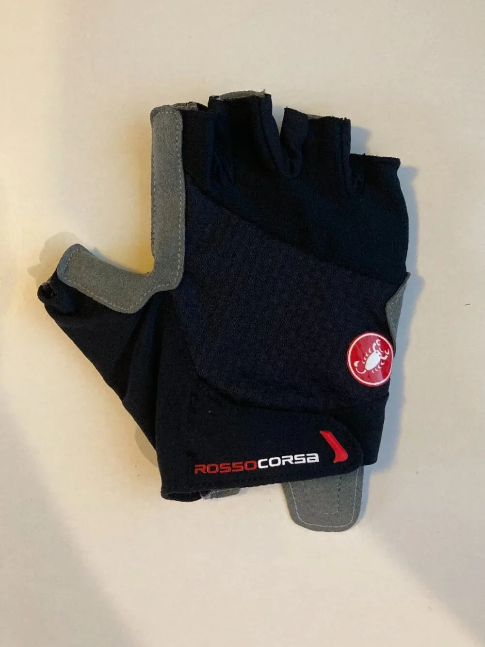 Castelli Rosso Corsa Women's Black Fingerless Cycling Gloves
